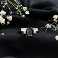 thumbnail image 6 of Lab Grown Black Diamond Solitaire Statement Ring with Diamond - 4 Carat - AAAA Quality Certified, 10K White Gold, US 10.00, 6 of 8