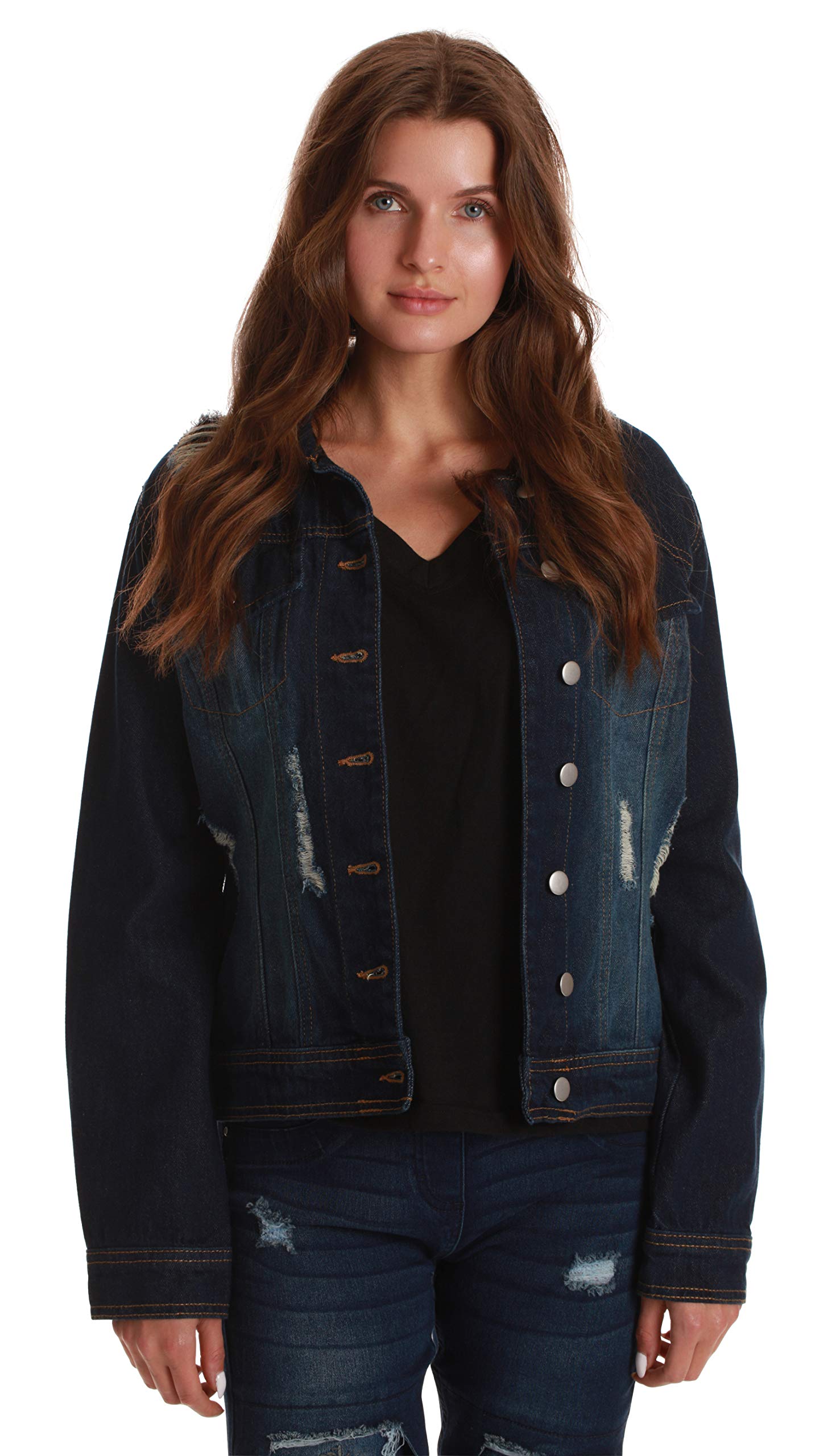 Just Love Denim Jackets for Women 6879-LTDEN-XXXL (Dark Denim, Large) - image 2 of 3