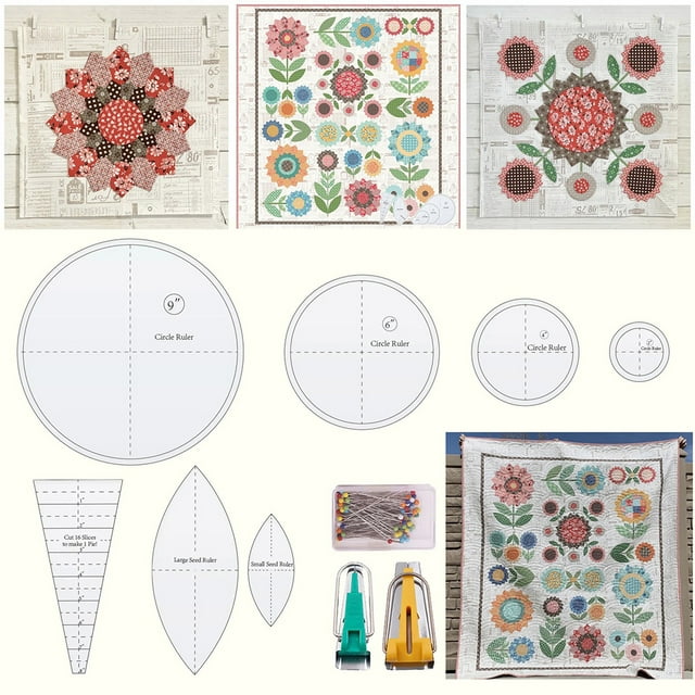 Kit de Modèle Règle de Broderie en Acrylique Réutilisable DIY Couture à Main Artisanat pour Professionnels 7 Pcs/ensemble