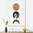 thumbnail image 2 of Designart ' Retro Shapes Abstract Moons and Suns ' Modern Canvas Wall Art Print, 2 of 4
