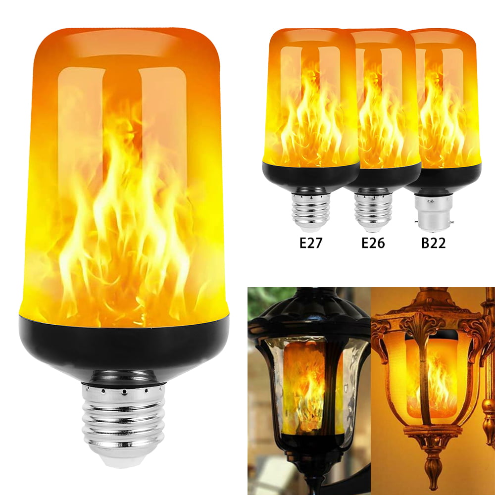 E27 E26 B22 Blub LED Flicker Light Flame Ampoules Effet Feu Lumière Décoratio SH 