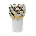 thumbnail image 4 of HomeRoots 569277 10 in. White Leaf Tulip Porcelain Table Vase with Sculptural Details, 4 of 4