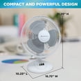 thumbnail image 4 of Ventilador de mesa Comfort Zone CZ161BK 40 cm oscilante 3 velocidades, 4 of 5