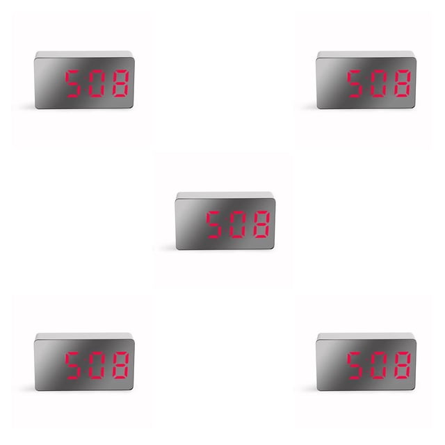 Advancent Reloj digital LED Pantalla de escritorio Alarma portátil Relojes electrónicos Rojo Rojo 5Conjunto