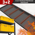 thumbnail image 4 of 67”W Heavy Duty Garage Shelving Units, 5000LB Capacity Metal Shelving Unit, 3-Tier Adjustable Steel Shelving & Storage Rack, 20" D x 63" H Industrial Shelves for Garage, Basement, Warehouse - Black, 4 of 8