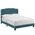 thumbnail image 2 of Pemberly Row Full Modern Performance Velvet Bed in Sea Blue Finish, 2 of 5
