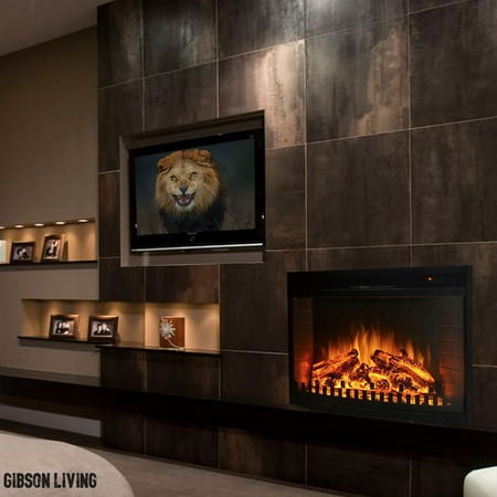Gibson Living 33 Inch Curved Ventless Heater Electric Fireplace Insert With Multi Function Remote Canada - 33 Curved Fireplace Insert Gibson Living 33 Inch Curved Ventless Heater Electric Fireplace Insert With Multi Function Remote Canada - 33 Curved Fireplace Insert