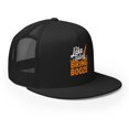 thumbnail image 6 of The Lake is Calling Bring Booze Flat Bill Trucker Hat, Funny Mesh Snapback Cap for Lake Days and Boating (Black), 6 of 6