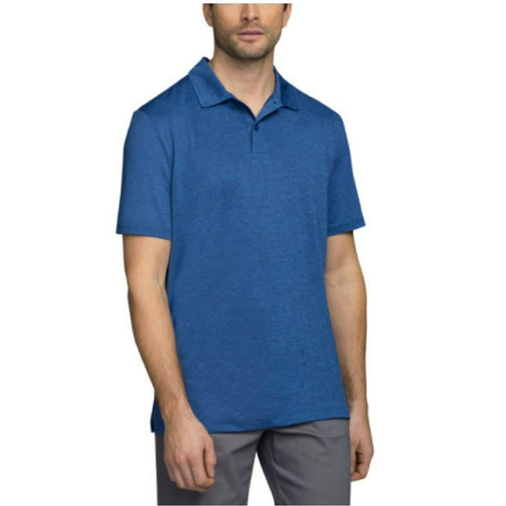 32 Degrees - 32 Degrees Cool Men's Short Sleeve Polo Shirt (Medium, Heather Cadet Blue