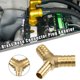thumbnail image 2 of Conector de ajuste de manguera de motor Universal de 14-14-10mm, reductor de ajuste de manguera en forma de Y, 3 vías para combustible, aire, agua, Gas, tubería de aceite, tono dorado de latón, 2 of 7