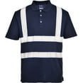 thumbnail image 2 of Portwest F477 Mens Reflective Iona Work Polo Shirt Black, 6X-Large, 2 of 3
