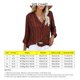 thumbnail image 4 of Lady Top,Camisa con Cuello en V a Rayas para Mujer, Camisa con Cuello en V de otoño, Camisa Informal Suelta con Botones, Calidad Superior, 4 of 5