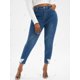 thumbnail image 3 of Jeans Cintura Alta Encaje Rosegal Vaqueros de talla grande, 3 of 5