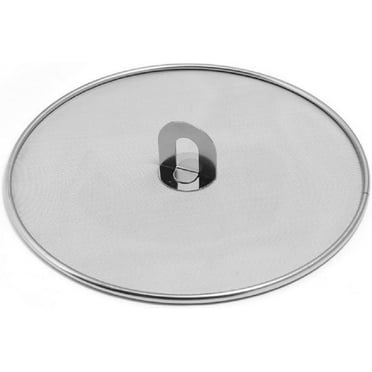 13In Ultra Fine Mesh Lid,Reusable Grease Splatter Guard Lid,No Cooking Oil Mess,Stainless Steel Splatter Screen Mesh Lid for Frying Pan