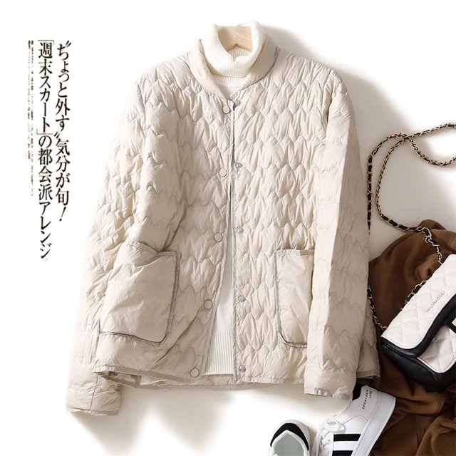Chaqueta corta de algodón ligera y artística retro para mujer, chaqueta de invierno de cien torres