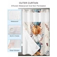 thumbnail image 2 of No Hook Cloth Fabric Shower Curtain with Snap in Liner, Orange Blue Pumpkins Fall Waterproof Shower Curtains Set with See Through Top Window, Thanksgiving Farmhouse Leaves Bath Curtains 66"x72", 2 of 6