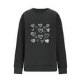 thumbnail image 5 of YueHuiYing Women's Round Neck Valentine's Day Heart-Shaped Printed Long Sleeved Top Lover Day Sweatshirt, 5 of 5