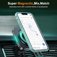 thumbnail image 6 of Allytechgroup iPhone 15 Magnetic Case with Rotating Stand, Multi Angle Viewing Stand Anti-Scratch Compatible with Magsafe & Car Mount Phone Case for Apple iPhone 15, Blue, 6 of 7