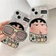 thumbnail image 4 of Dibujos animados gafas de sol creativas animación 15 pequeña nueva caja del teléfono paquete completo Ip Hone12kt gato soporte funda protectora, 4 of 4
