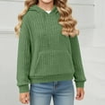 thumbnail image 3 of BFHHYA Kids Girls Ribbed Knit Hooded Sweatshirt Drop Shoulder Long Sleeve Pullover Casual Basic Top for Daily Commutes (4-14Y), 3 of 7