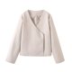 thumbnail image 2 of Abrigo básico elegante para mujer, chaqueta Bomber informal holgada de manga larga, chaqueta de lana con cuello en V, moda de otoño e invierno, 2 of 5