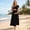Black, variant on QSAWXQZ Women's Maternity Maxi Dress Crew Neck Short Sleeve Soft a Line Dress for Casual S