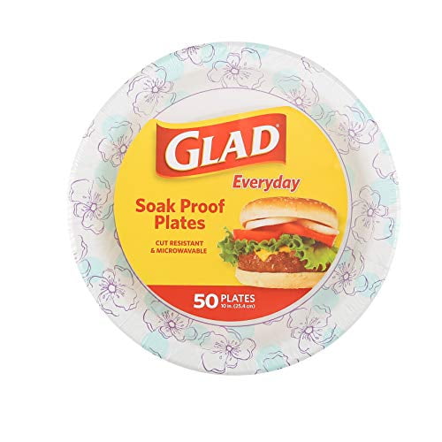Glad Round Disposable Paper Plates for All Occasions New & Improved