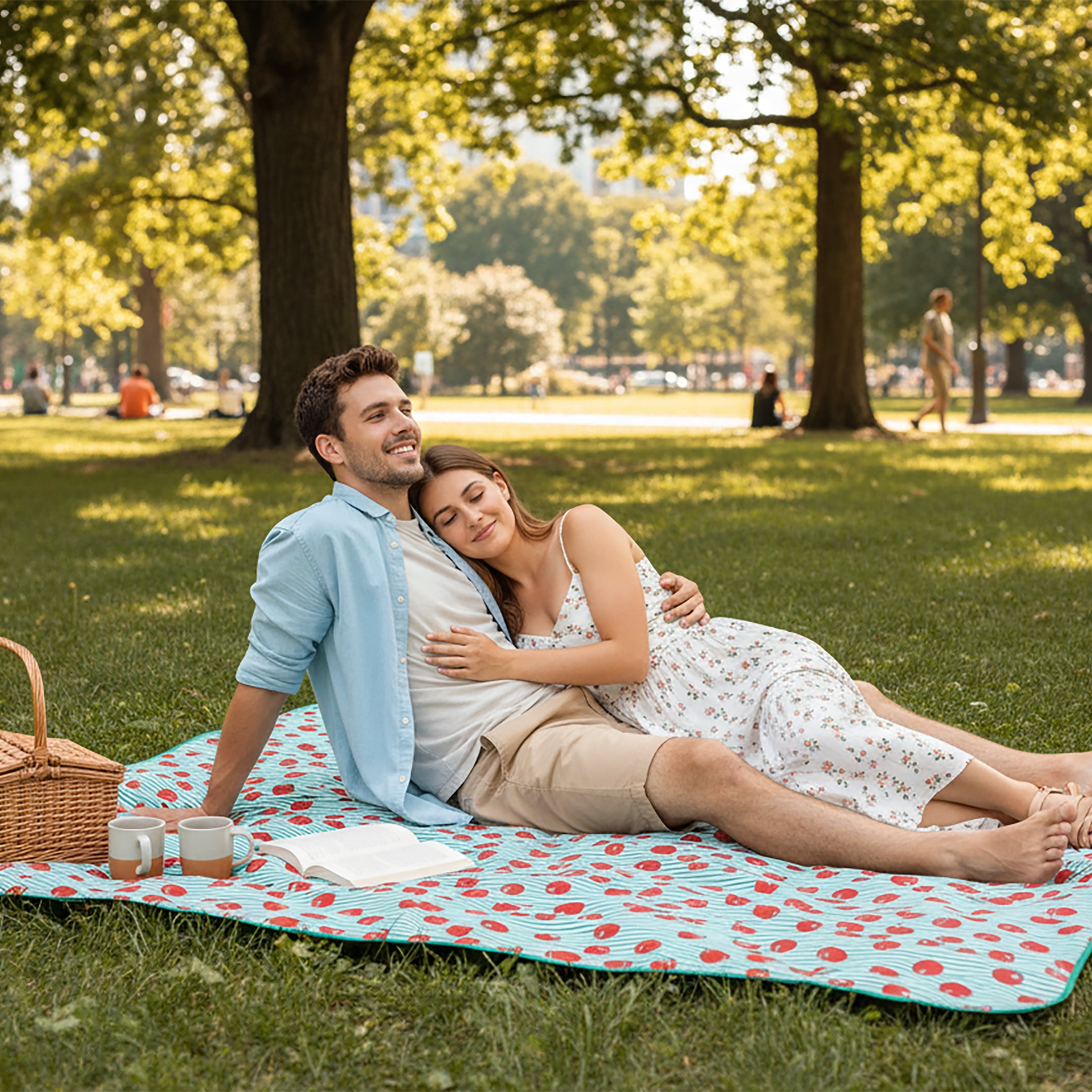Mainstays Beach Blanket, Sand and Water Resistant, 79" x 59", Red Tomato