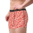 thumbnail image 2 of Yiaed Red Pretty Flowers Print Men's Soft Cotton Boxer Shorts Breathable Boxers Underwear Moisture-Wicking Underwear Stretch Boxer Briefs for Man-Medium, 2 of 5