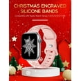 thumbnail image 3 of Wearlizer Christmas Snowflakes Engraved Watch Band Compatible with Apple Watch Band 42mm Christmas Gift Silicone Band for Girls, 44mm/45mm/49mm Series 8 7 6 5 4 3 2 1 SE, 3 of 6