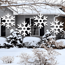 15-Pack Large Outdoor Hanging Snowflakes Decorations– Holiday Lawn Décor – Reusable Christmas Yard Decorations – 15.9 x 17.7 Inches Each