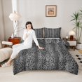 thumbnail image 4 of Manfei Aesthetic Gray Full Size Comforter Sets, Cheetah Leopard Print Bedding Comforter Set, Safari Wildlife Bedding Sets, Ultra Soft Bedroom Decor Reversible 3pcs, 4 of 8