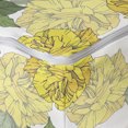 thumbnail image 4 of Floral Rectangle Pouf, Detailed Graphical Spring Roses and Leaves, Under Desk Foot Stool for Living Room Office Ottoman with Cover, 25", Mustard Green White, by Ambesonne, 4 of 4