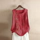 thumbnail image 2 of Vestidos Casuales Para Mujer, Blusas De Mujer De Moda Blusa de lino sin mangas con botones bordados para mujer, talla grande, 2 of 3