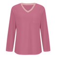 thumbnail image 6 of yunLCZ Casual Tops Clearance Womens Long Sleeve Shirts V Neck Casual Tops With Pockets Loose Basic Fall Outfits Clothes Trendy 2025 Breathable casual blouse loose fit, 6 of 6
