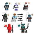 thumbnail image 1 of Paquete de 8 minifiguras de Star Wars: Soldados Clon de Space Wars, figuras de acción, bloques de construcción, juguetes para niños, colecciones, juguetes para niños, regalos de cumpleaños., 1 of 8