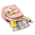 thumbnail image 3 of Mochila de nailon para campus, bolso de hombro de dibujos animados duradero, regalos para niños (rosa), 3 of 9