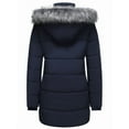 thumbnail image 2 of GGleaf Women's Plus Size Winter Thicken Puffer Coat Warm Snow Jacket with Fur Removable Hood Navy 5X, 2 of 9