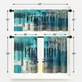 thumbnail image 4 of Farmhouse Kitchen Window Curtains Valance and Tier Set 36 Inch Wooden Full of Love Happiness Rod Pocket Short Tier Curtain, Vintage Small Drapes for Kitchen Decor, 4 of 6