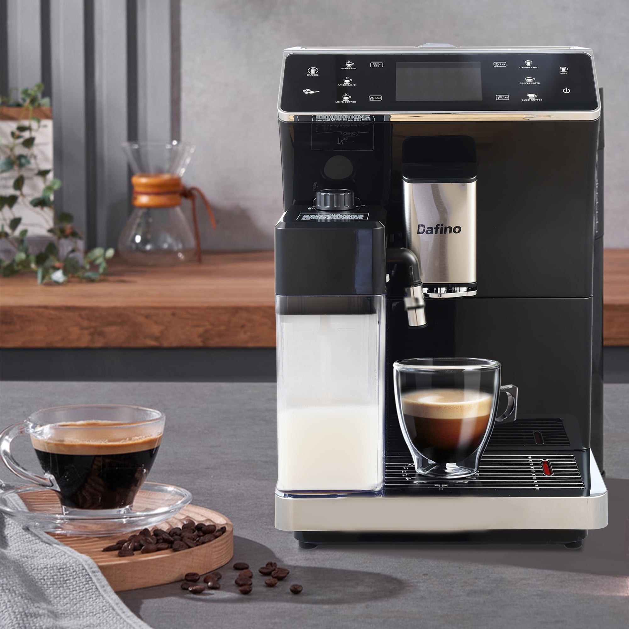 Coffee Maker with Grinder Built in, SESSLIFE Expresso Coffee Machine  Produce 4 Kinds Coffee Drinks and Automatic Cleaning, TE1132 