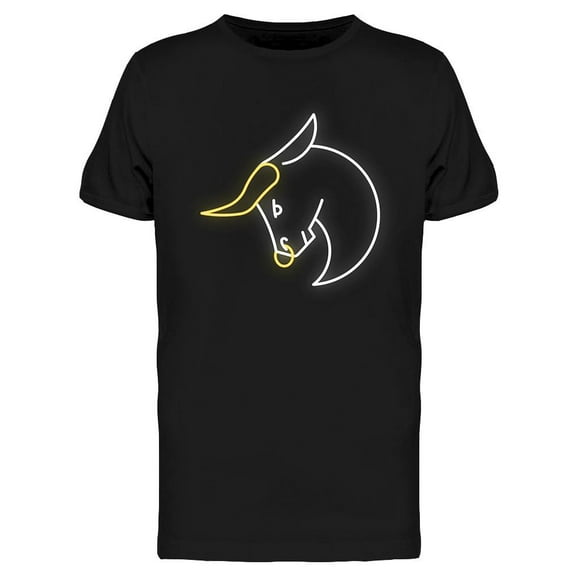 Taurus Zodiac Sign Neon Design T-Shirt Men -Image by Shutterstock, Male 3X-Large