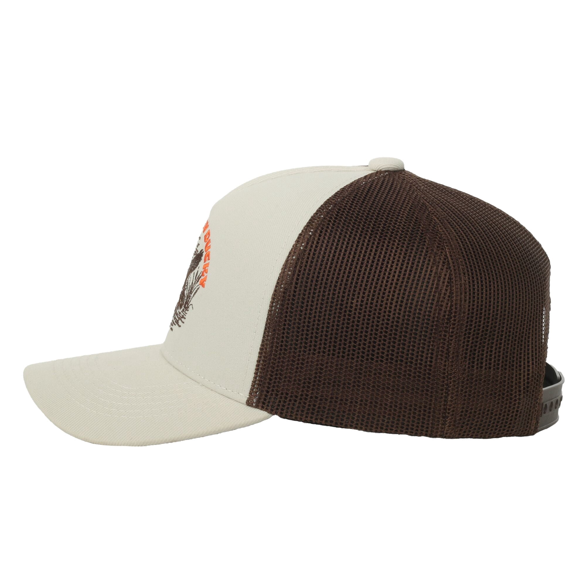 Youth Outdoor Cap Here Ducky Hunting Cap – Structured Snapback, One Size, Ivory/Brown