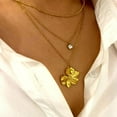 thumbnail image 6 of lanema Eleagnt Gold Plated Pendant Necklace Trendy Flower Pendant Necklace for Women and for Layering, 6 of 16