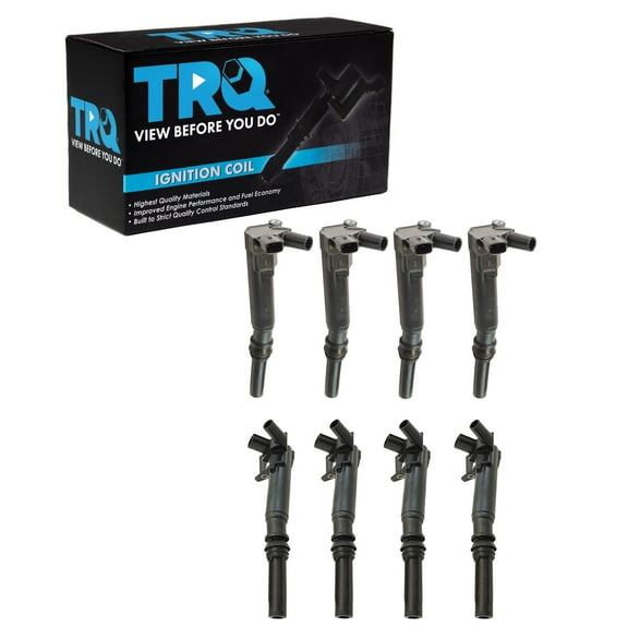 TRQ Engine Ignition Coil LH RH Set of 8 for Ford F150 F-250 SD F-350 6.2L Truck ICA61653 Fits select: 2011-2017 FORD F250, 2011-2017 FORD F350