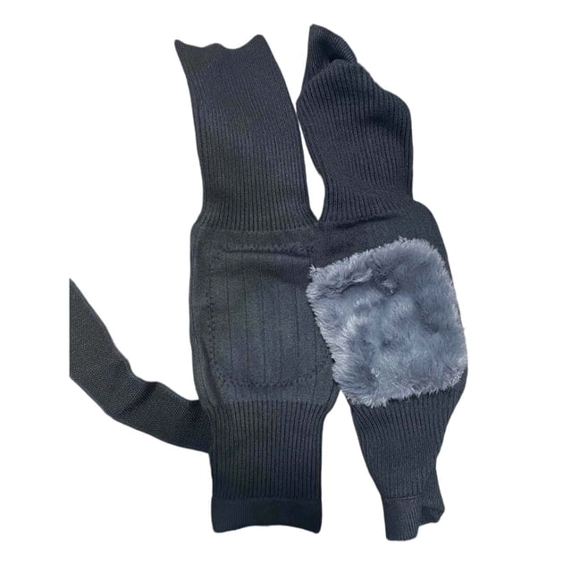 Long Strap Knee Pads For Protecting Knees. Knee Guards With Insulation For Cold Weather. Winter And Autumn Style With Thick Padding For Grip And Warmth. Freezing An Knee Sleeve Dark Gray 均码