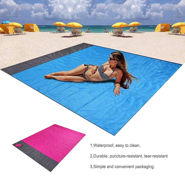 VONKY Tapis de Camping Anti-Humidité Couverture de Plage Matelas Extérieur Randonnée Pêche Rose et Gris