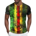thumbnail image 1 of Binmer Chemise Imprimée à Manches Courtes pour Hommes Col Rond, 1 of 4