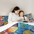 thumbnail image 5 of Manfei Traditional Floral Flower Full Size Comforter Sets 3-Piece for Female Men,Vintage Aesthetics Bedding Comforter Set,Exotic Style Lightweight Bedding Sets,Luxury Bedroom Decor,Reversible, 5 of 8