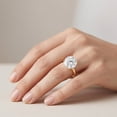 thumbnail image 5 of Rosec Jewels Lab Grown Diamond Solitaire Engagement Ring 4 Carat - IGI Certified - E-VS1 Quality - with Jewelry Box, 10K Yellow Gold, US 8.50, 5 of 7