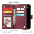 thumbnail image 2 of iPhone 11 Pro Max Wallet Case, Dteck Soft Leather Zipper Wallet Case Magnetic Buckle Horizontal Flip Cover with 5 Card Slots/Photo Pocks For Apple iPhone 11 Pro Max 6.5 inch 2019, Winered, 2 of 8